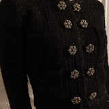 Uzun Kollu Ceket ve Mini Etekli Örgü Co-Ord Set