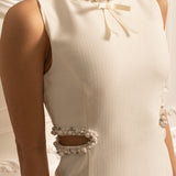 Beyaz Mira Mini Elbise