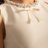 Beyaz Mira Mini Elbise