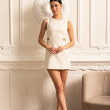 Beyaz Mira Mini Elbise