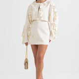 Petal Süslemeli İki Parçalı Takım