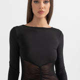 Transparan Belli Zarif Uzun Elbise