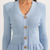 Fırfırlı Ceket & Kloş Etek Örgü Eşleştirme Seti