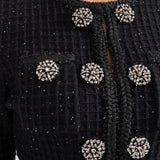 Uzun Kollu Diz Boyu Triko Elbise – Siyah