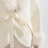 Kürk Yakalı Kaşmir Palto