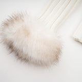 Suni Kürk & Örgü Detaylı Ceket