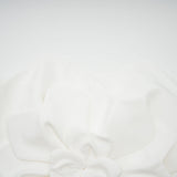 Flora Elegance Beyaz 3D Çiçek Detaylı Straplez Bluz