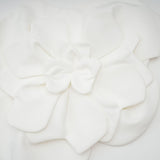 Flora Elegance Beyaz 3D Çiçek Detaylı Straplez Bluz