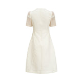 Diane Çiçek İşlemeli Ajur Midi Elbise