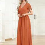 Kuşaklı Şifon Nedime Elbise