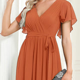 Kuşaklı Şifon Nedime Elbise