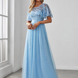 Kısa Kollu Abiye Elbise