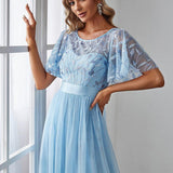 Kısa Kollu Abiye Elbise