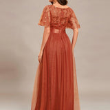 Kısa Kollu Abiye Elbise