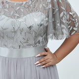 Kısa Kollu Abiye Elbise