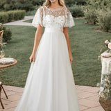 Kısa Kollu Abiye Elbise