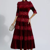 Dekolte Detaylı Maxi Elbise