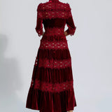 Dekolte Detaylı Maxi Elbise