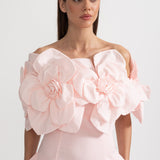 Çiçek Desenli Midi Elbise