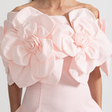 Çiçek Desenli Midi Elbise