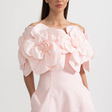 Çiçek Desenli Midi Elbise