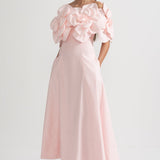 Çiçek Desenli Midi Elbise