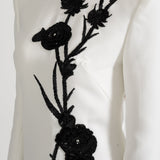 Beyaz Uzun Kollu Mini Elbise