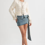 İnci ve Kristal Detaylı Ceket