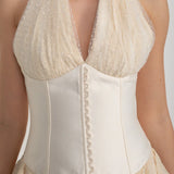 Dökümlü Maksi Etekli Zarif Elbise