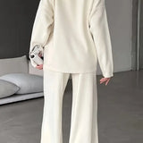 Düz Renk Balıkçı Yaka Örgü Set