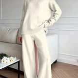 Düz Renk Balıkçı Yaka Örgü Set