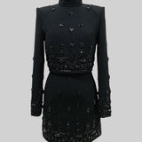 Elmas Süslemeli Mini Etekli Set