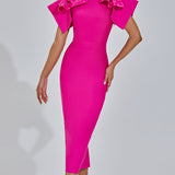 Amalia Pembe Maxi Elbise