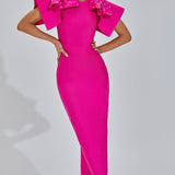 Amalia Pembe Maxi Elbise