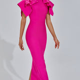 Amalia Pembe Maxi Elbise