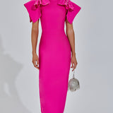 Amalia Pembe Maxi Elbise