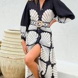 Cheyenne Uzun Kollu Maxi Elbise - Siyah