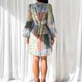 Baltimore Elbise - Kahverengi Paisley