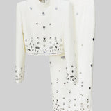 Elmas Süslemeli Maksi Etekli Set