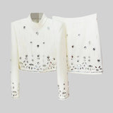 Elmas Süslemeli Mini Etekli Co-Ord