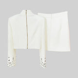 Elmas Süslemeli Mini Etekli Co-Ord