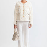 Altın Düğmeli Kabarık Ceket