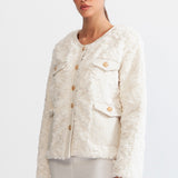 Altın Düğmeli Kabarık Ceket