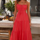 Bloom Askılı Maxi Elbise