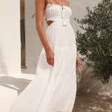 Bloom Askılı Maxi Elbise