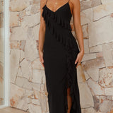 Debbie Midi Elbise - Siyah