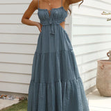 Bloom Askılı Maxi Elbise