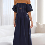 Claira Midi Dress - Navy