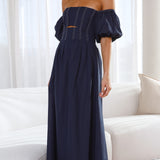 Claira Midi Dress - Navy