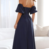 Claira Midi Dress - Navy